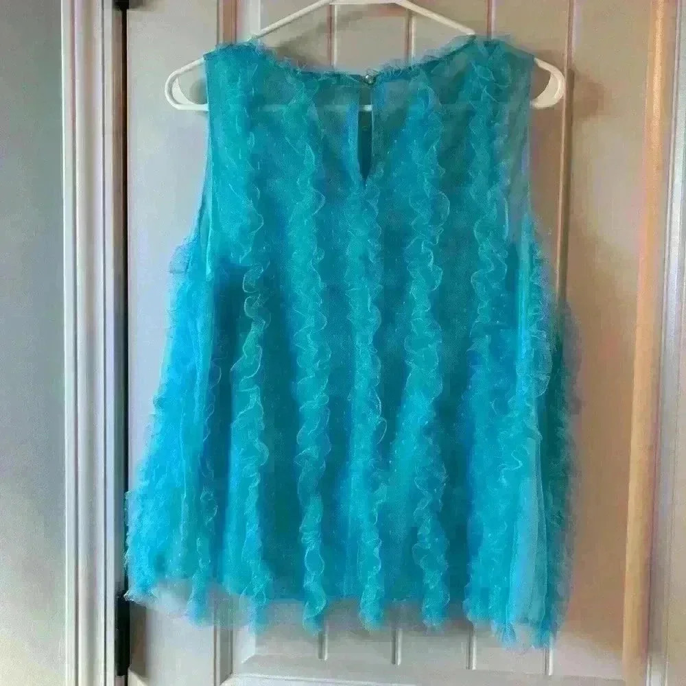 NWOT Anthropologie Maeve ruffle tank - Picture 7 of 8